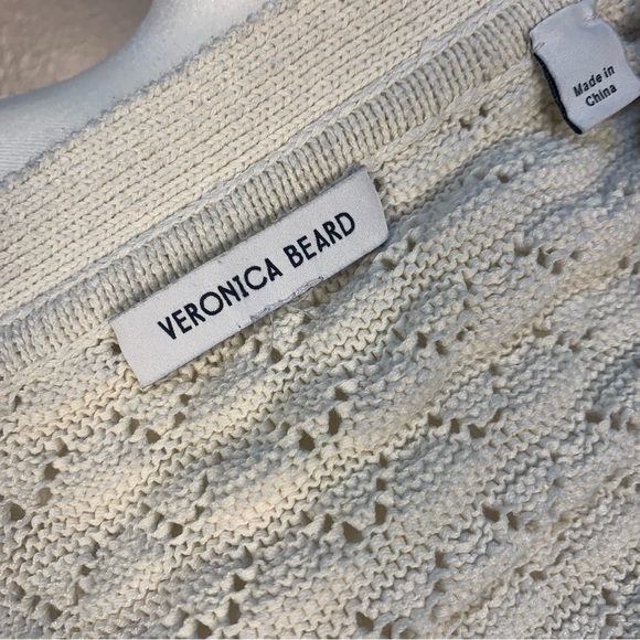 Veronica Beard Bracia Pointelle V Neck Sweater - Picture 11 of 15